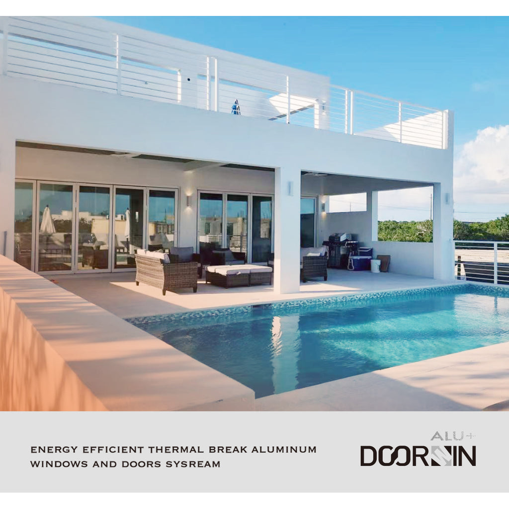 White Tilt & Turn Windows and Large Bifold Doors Project in Turks & Caicos Islands