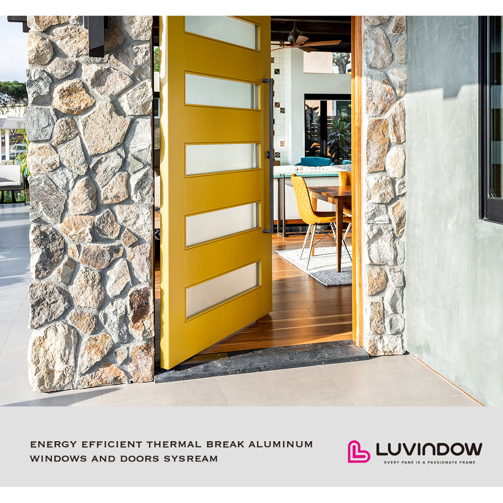 Luvindow Modern Wood Pivot Door