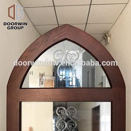 French door glass inserts float clear tempered casement exterior wood front doors by Doorwin on Alibaba - Doorwin Group Windows & Doors