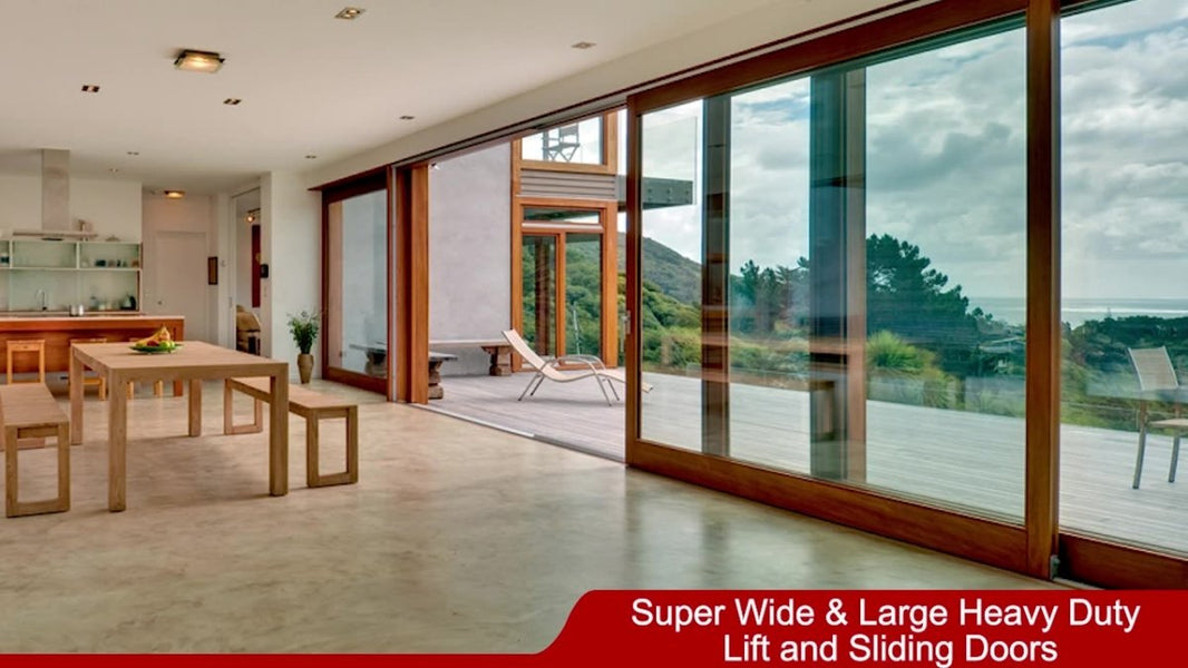 Huge aluminium doors windows Aluminum alloy double tempered glass three panels sliding stacking door - Doorwin Group Windows & Doors