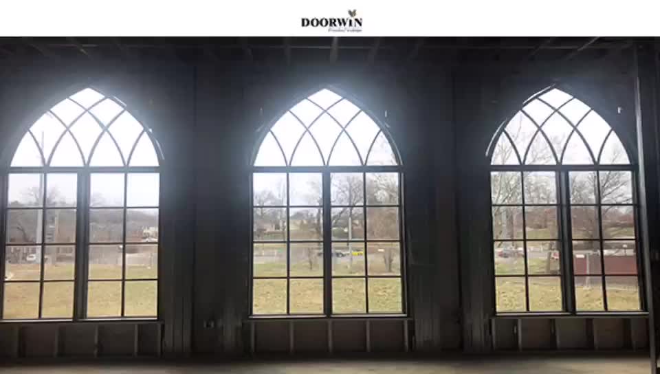 Latest Church Design Stained Glass Aluminum clad Wood Timber Awning Crank Type Casement Windows For Churches - Doorwin Group Windows & Doors