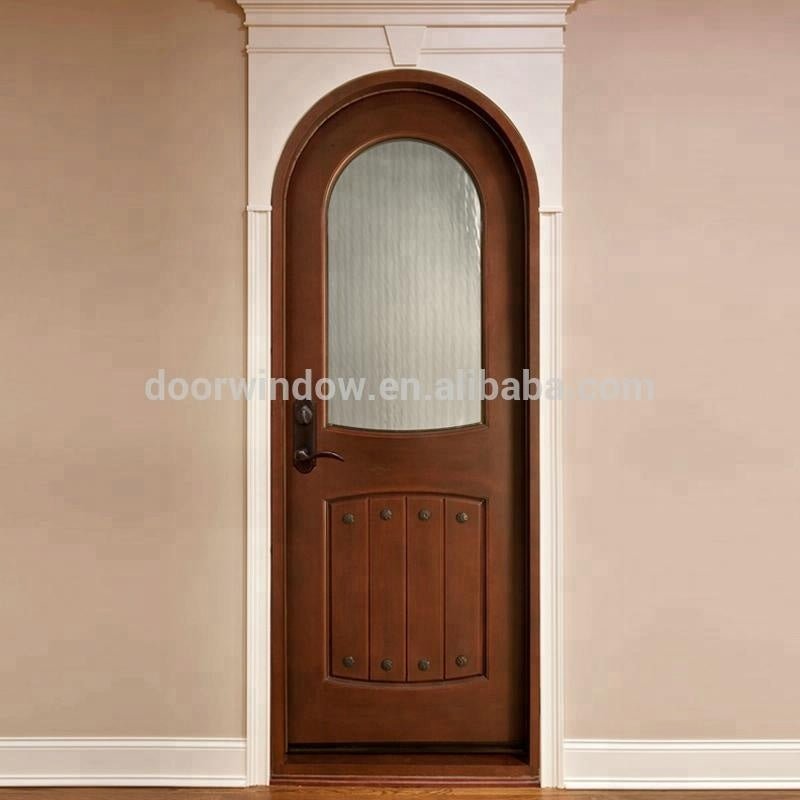 round arched top design glass insert Solid frosted Glass Interior Mahogany Wood entry Doorby Doorwin - Doorwin Group Windows & Doors