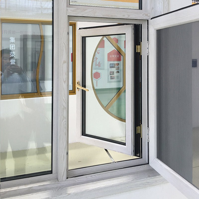 tilt turn window-44 outswing window with wood grain color finishing - Doorwin Group Windows & Doors