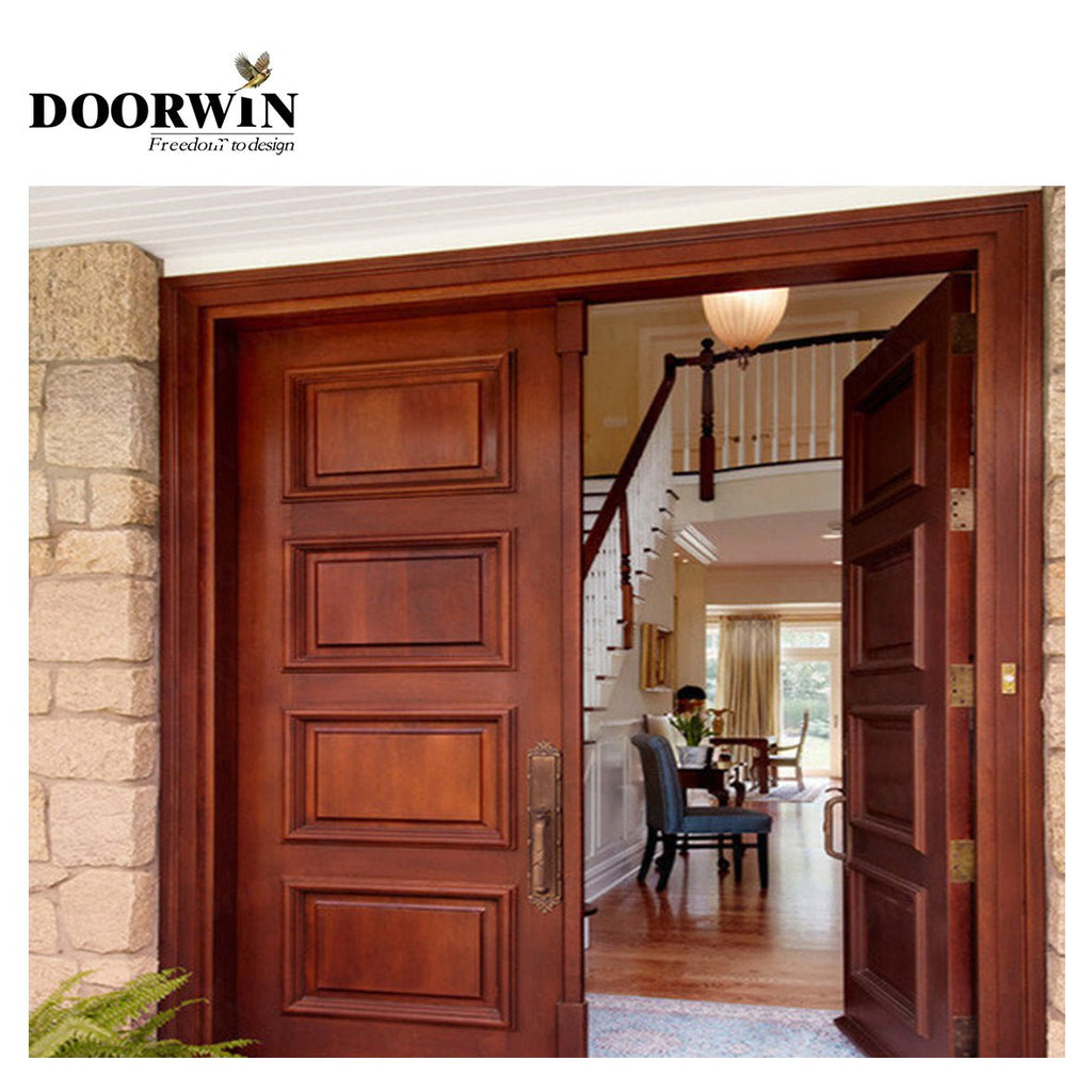 USA Delaware new design product DOORWIN Wholesale price solid wood french doors exterior front double door - Doorwin Group Windows & Doors