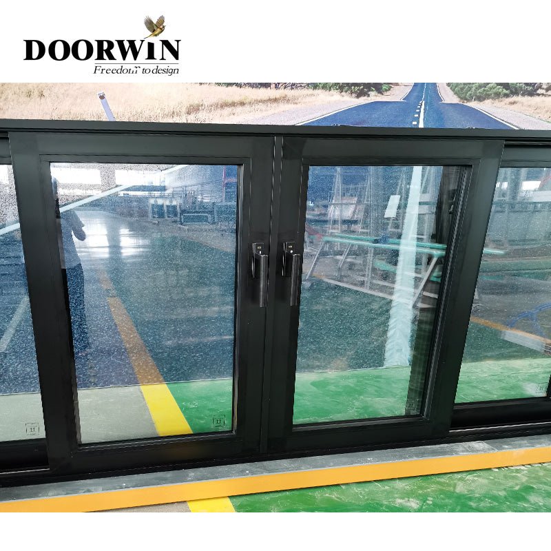 USA San Jose hot sale DOORWIN wood aluminum frame balcony commercial automatic sliding glass doors by Doorwin - Doorwin Group Windows & Doors