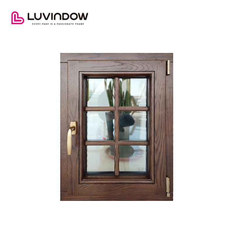 American Oak Wood Clad Aluminum Tilt Turn Windows