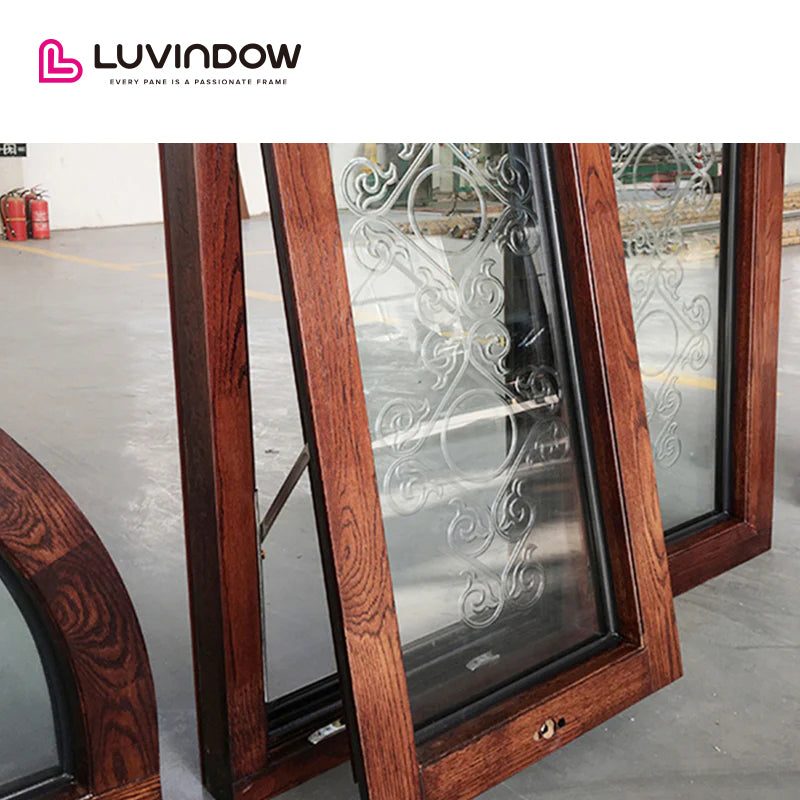 Irregular shape teak wood windows