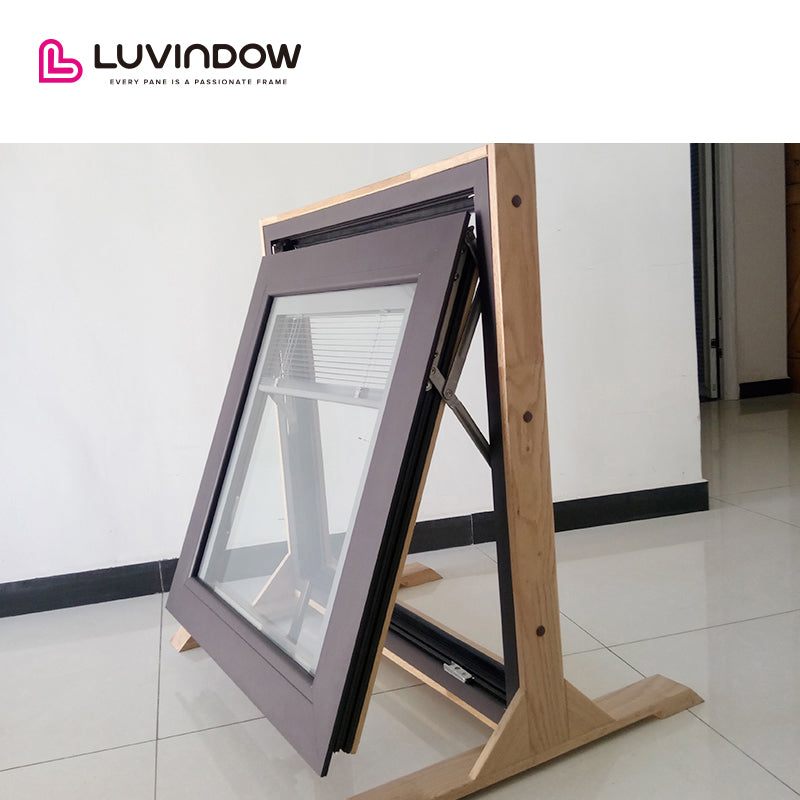 Security Glass Blinds System Awning Window