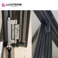 Cheapest China manufacturer thermal break Aluminum frameless interior sliding uk patio prices glass folding doors