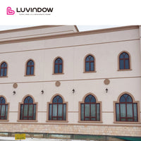 Irregular shape teak wood windows