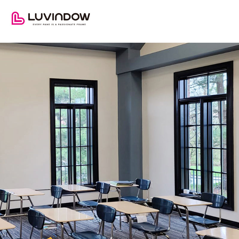 10 Year Warranty Energy Efficient USA NFRC Standard Fire Rated Aluminium tempered glass fixed Corner window