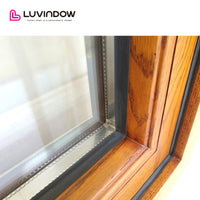 Solid Red Oak Wood Outswing Windows