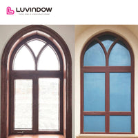 Irregular shape teak wood windows