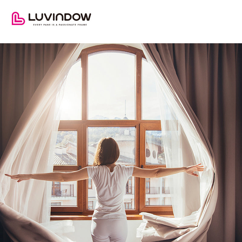 Solid Red Oak Wood Outswing Windows