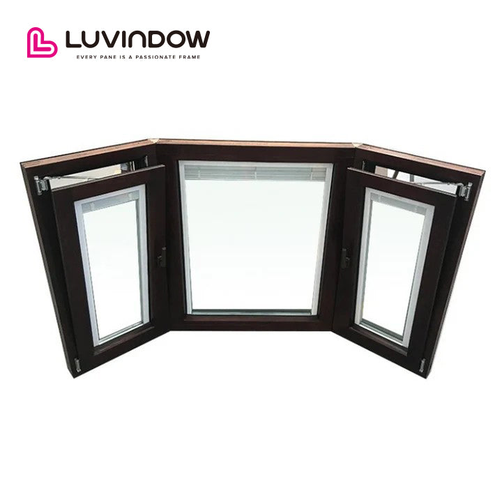 Bay Bow Double Glass Window with Built-in Shutter - China Shutter, Plantation Shutter