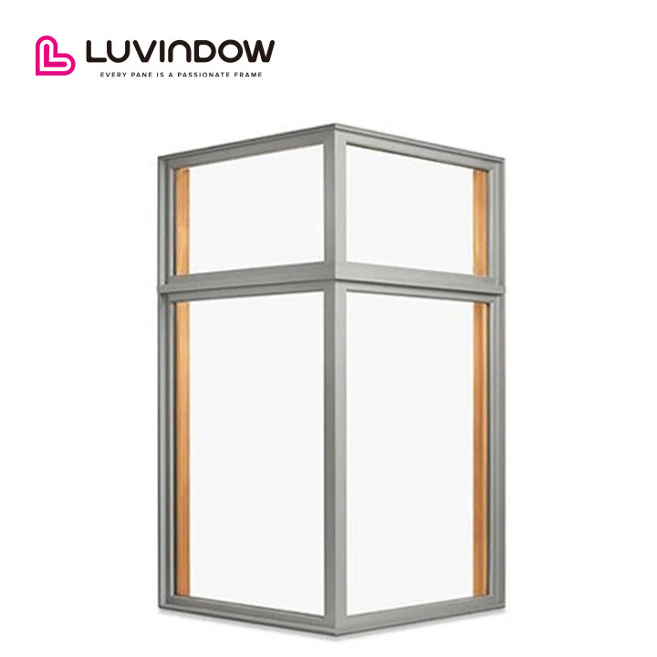 Innovative Design Project in LA: Energy-Efficient Aluminum-Wood Double Glazed Bay & Bow Windows with Built-In Shutters by Luvindow