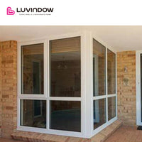 Innovative Design Project in LA: Energy-Efficient Aluminum-Wood Double Glazed Bay & Bow Windows with Built-In Shutters by Luvindow