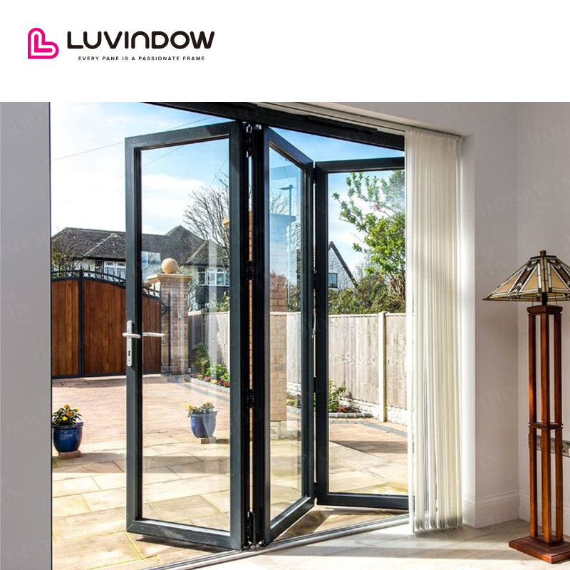 Black Frame Waterproof Bi-fold Door