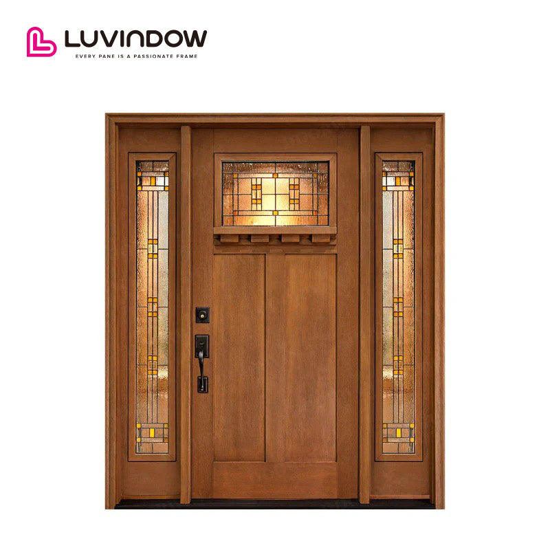 Modern Design Wood Panel Entry Door