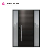 Aluminum Entry Door With Tempered Glass