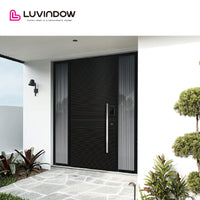 Aluminum Entry Door With Tempered Glass
