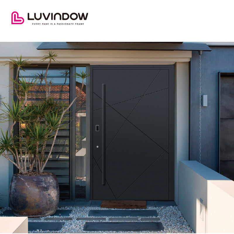 Modern Oak Wood Main Entrance Doors