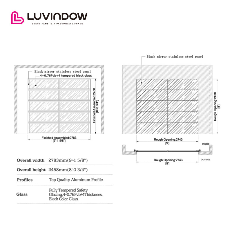Residential Aluminum Sectional Garage Doors