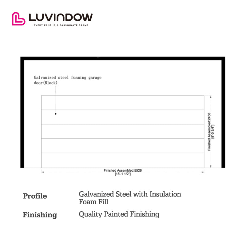 Multi-Colored Aluminum Glass Garage Goor