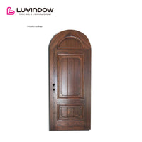 The United States hot sale solid wood entry door arched top design single door