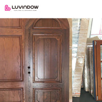 The United States hot sale solid wood entry door arched top design single door