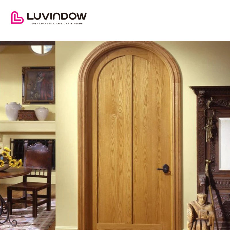 The United States hot sale solid wood entry door arched top design single door
