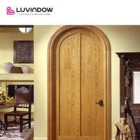 The United States hot sale solid wood entry door arched top design single door