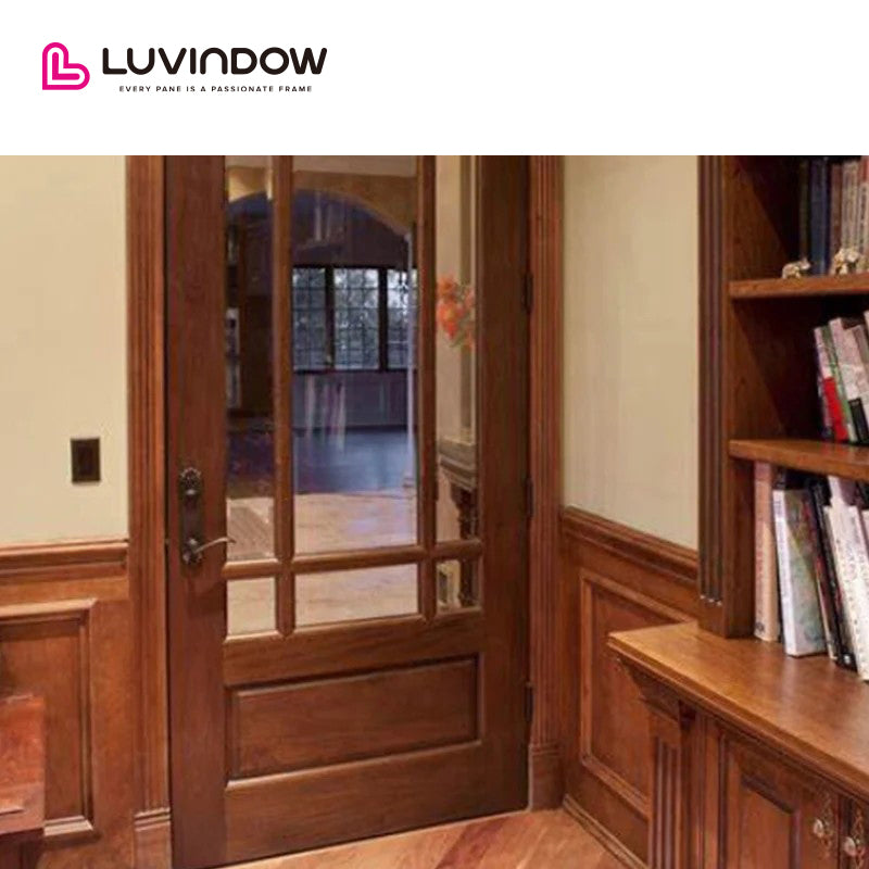 USA	Gilbert good quality LUVINDOW Wooden doors for arc interiors wood grain entrance door solid wood with patterns casement door