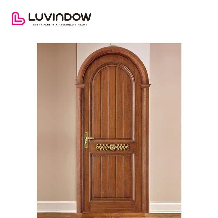 The United States hot sale solid wood entry door arched top design single door