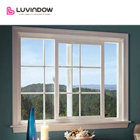 USA San Diego nice LUVINDOW Wood sliding door system window grills design pictures for windows by LUVINDOW