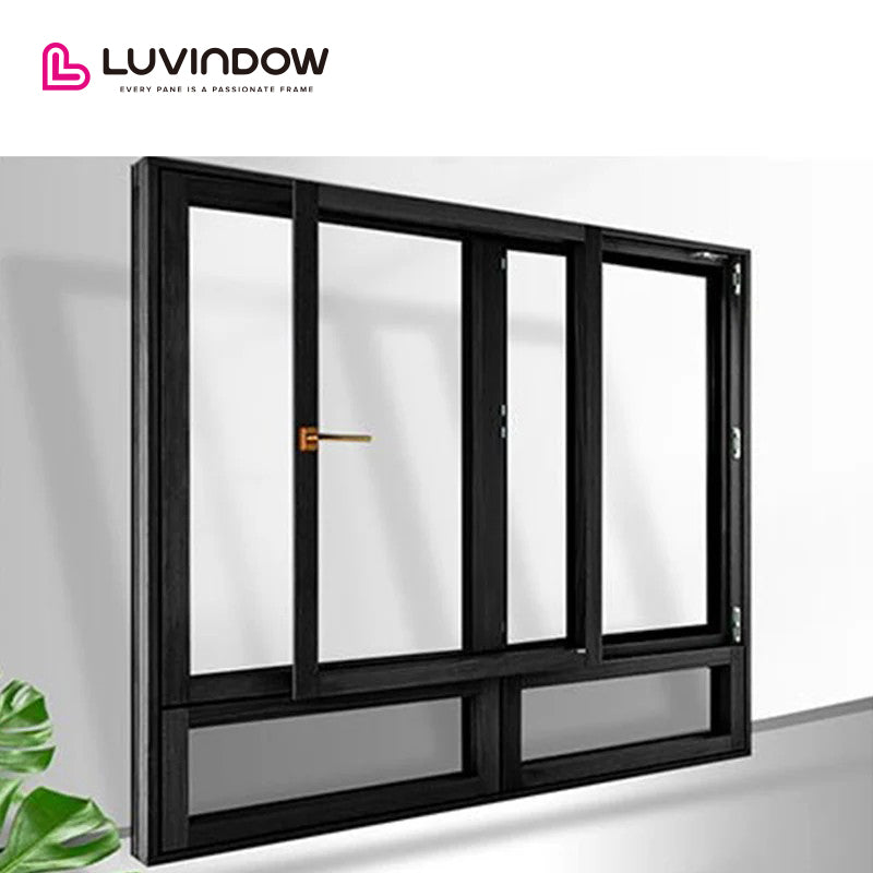 Canada hot sale LUVINDOW Wooden solid wardrobe sliding Windows philippines price and design by LUVINDOW