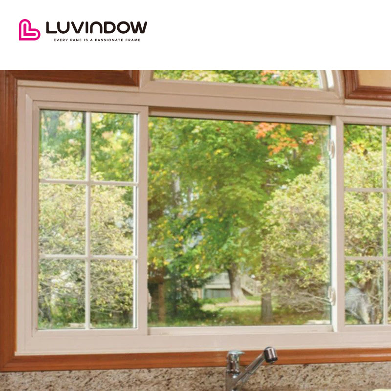 USA San Diego nice LUVINDOW Wood sliding door system window grills design pictures for windows by LUVINDOW