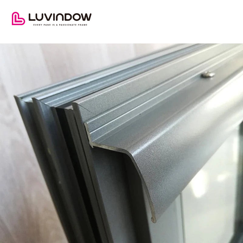 USA Houston good quality LUVINDOW wood aluminum frame balcony commercial automatic sliding glass doors by LUVINDOW