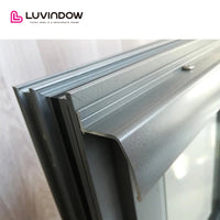 USA Houston good quality LUVINDOW wood aluminum frame balcony commercial automatic sliding glass doors by LUVINDOW