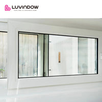 USA San Diego nice LUVINDOW Wood sliding door system window grills design pictures for windows by LUVINDOW
