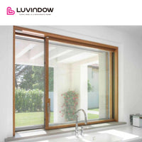Canada hot sale LUVINDOW Wooden solid wardrobe sliding Windows philippines price and design by LUVINDOW
