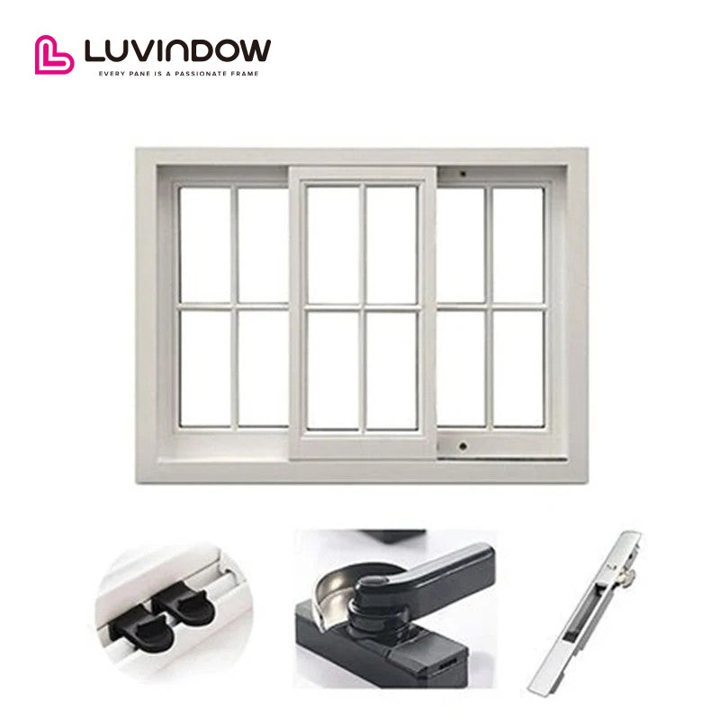 USA San Diego nice LUVINDOW Wood sliding door system window grills design pictures for windows by LUVINDOW