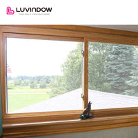 Canada hot sale LUVINDOW Wooden solid wardrobe sliding Windows philippines price and design by LUVINDOW