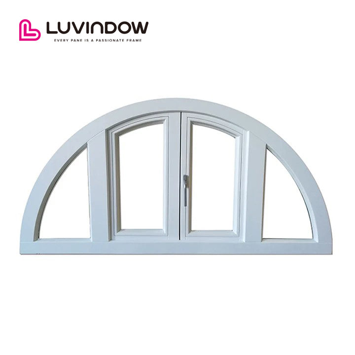 Pine Wooden Arched Top Casement Windows