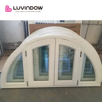 Pine Wooden Arched Top Casement Windows