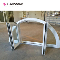 Pine Wooden Arched Top Casement Windows