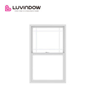USA Virginia good quality  American Customized Thermal Insulation Aluminum Double Hung Windows,vertical windows by LUVINDOW
