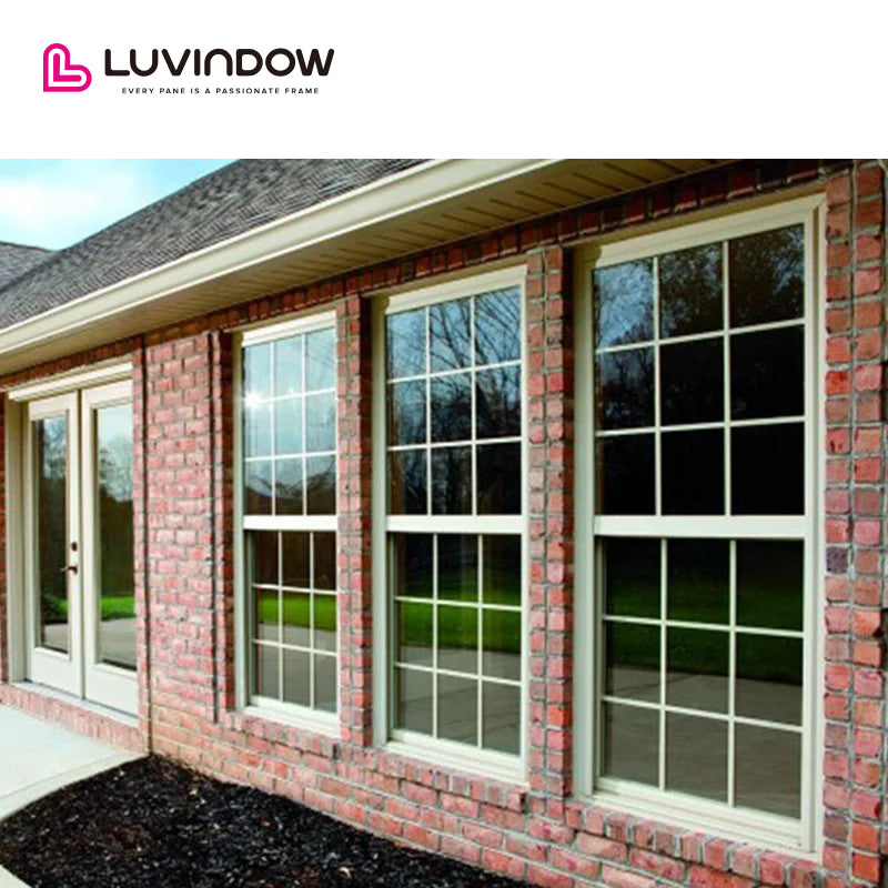 USA Virginia good quality  American Customized Thermal Insulation Aluminum Double Hung Windows,vertical windows by LUVINDOW