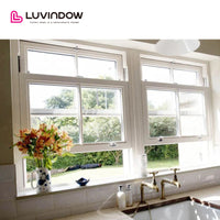 USA Virginia good quality  American Customized Thermal Insulation Aluminum Double Hung Windows,vertical windows by LUVINDOW