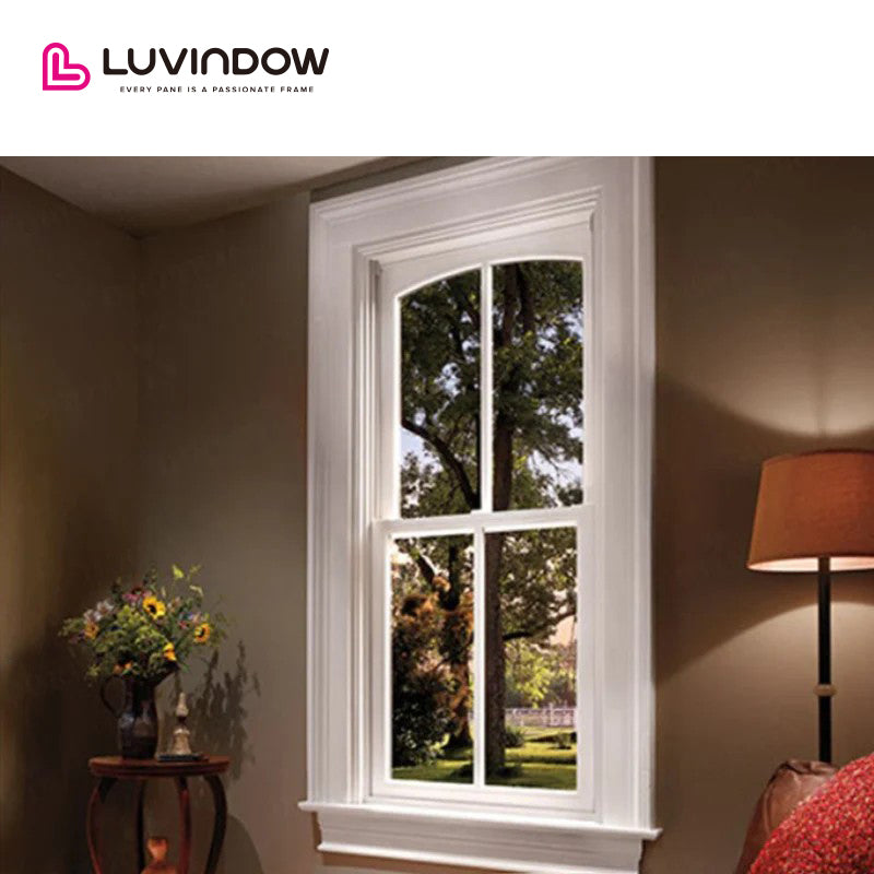 USA Virginia good quality  American Customized Thermal Insulation Aluminum Double Hung Windows,vertical windows by LUVINDOW